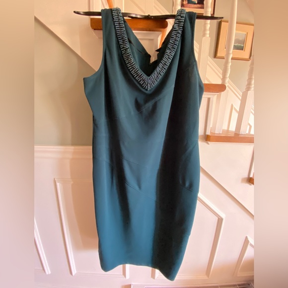 Le Bos Scalloped Floral Lace V-Neck Beaded Trim 2-Piece Jacket Dress - NWT - Picture 2 of 9